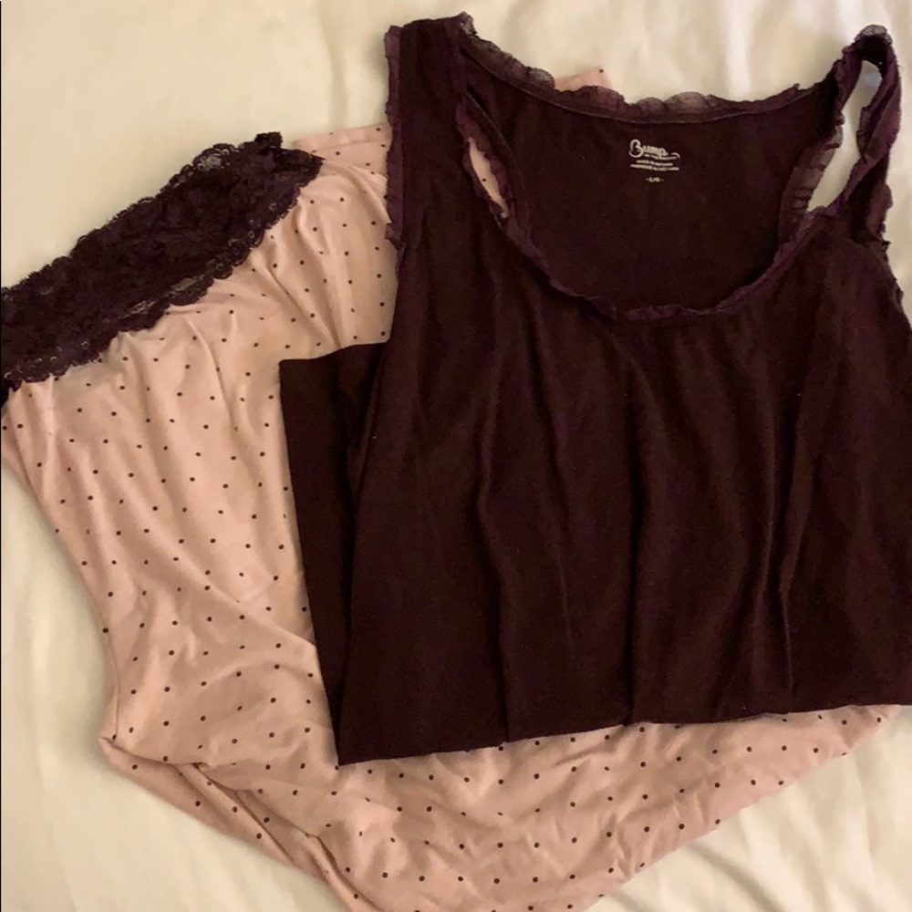 “Bump In The Night” Polka Dot Maternity Pajama Set